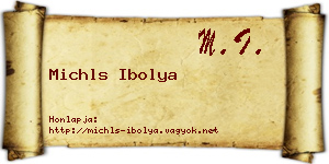 Michls Ibolya névjegykártya